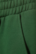 Dunkelgrün - Lange, schwere Sweatpants in lockerer Passform - 1