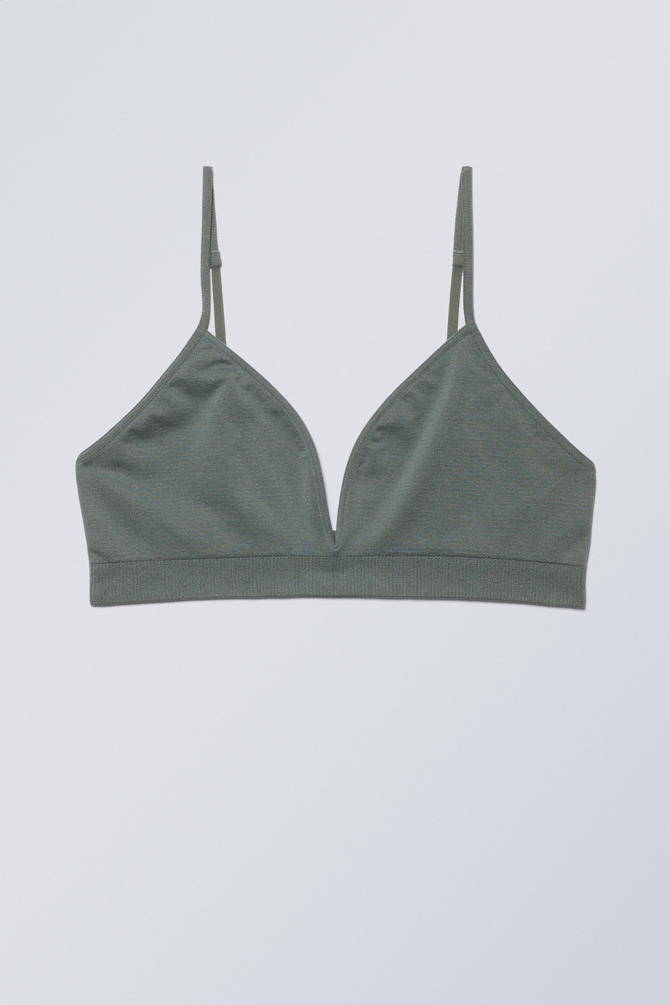 Dark Grey - Cat Soft Triangle Bra - 0