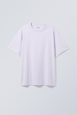 Pastell/Lila - Schweres Oversized-T-Shirt - 0