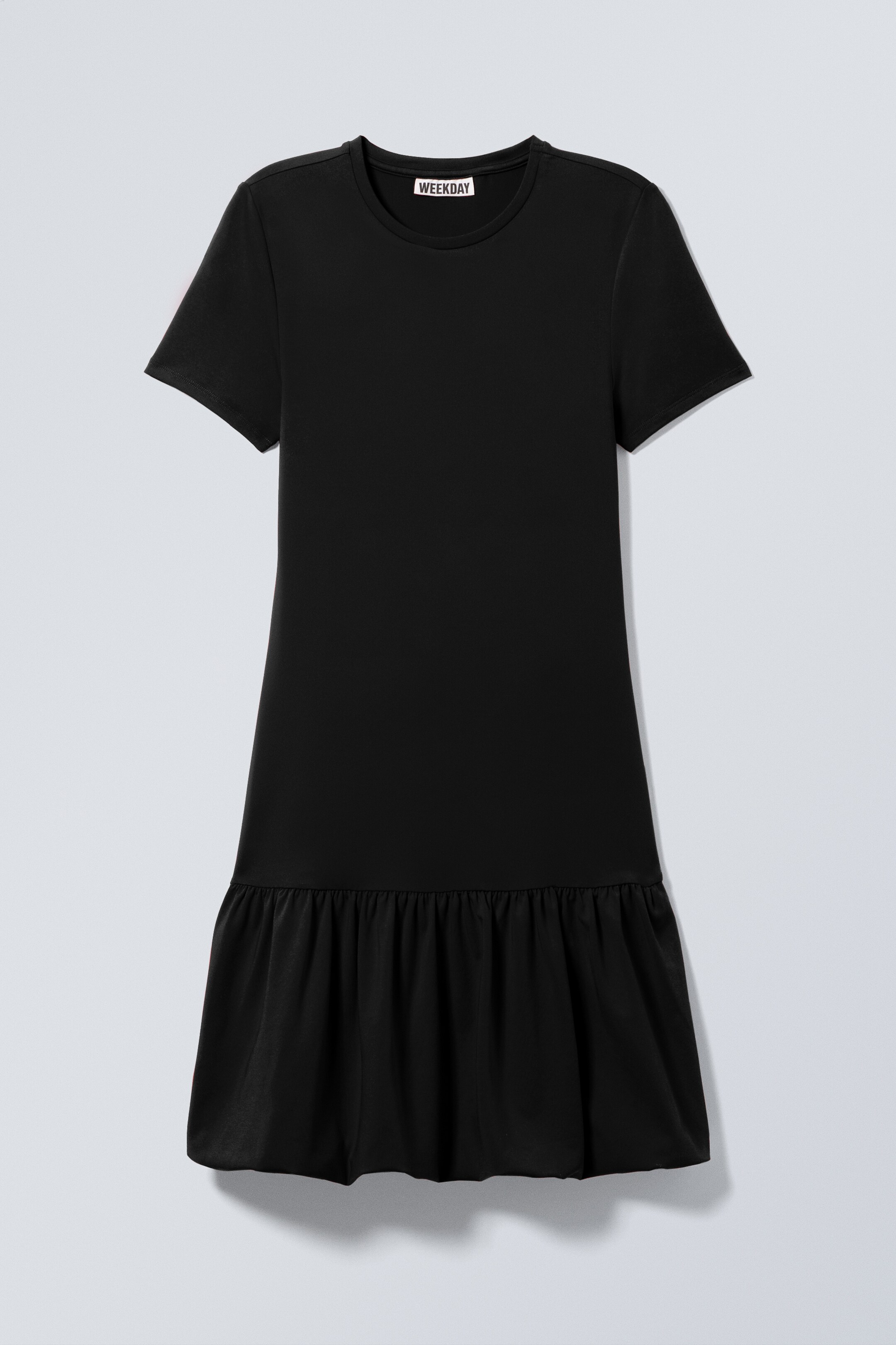 Grotere afbeelding bekijken: Mini T-shirtjurk met ballonrok - Zwart - DAMES | H&M BE 1