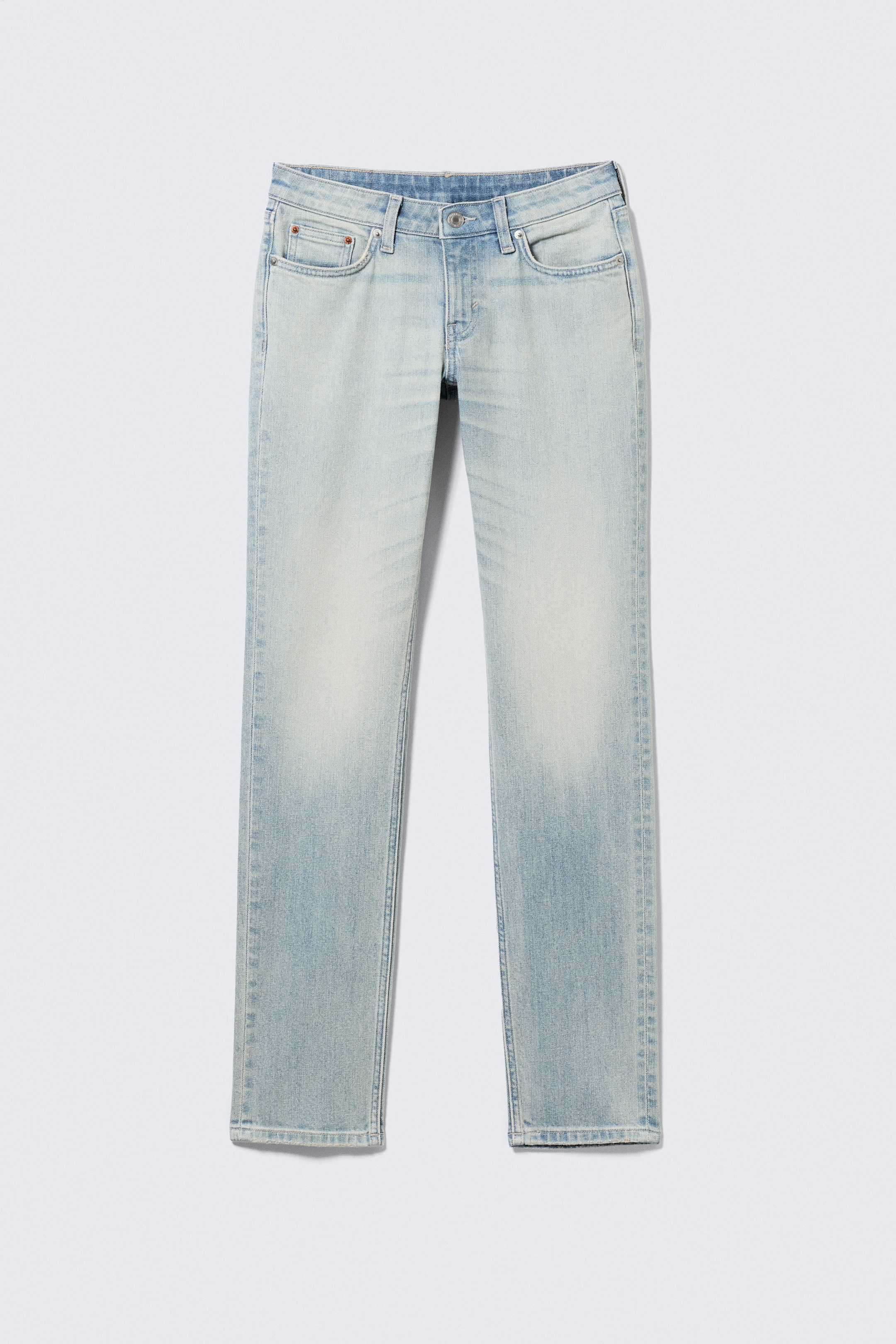 Broken Blue - Light Blue - Neptune Low Rise Slim Straight Leg Jeans - 0