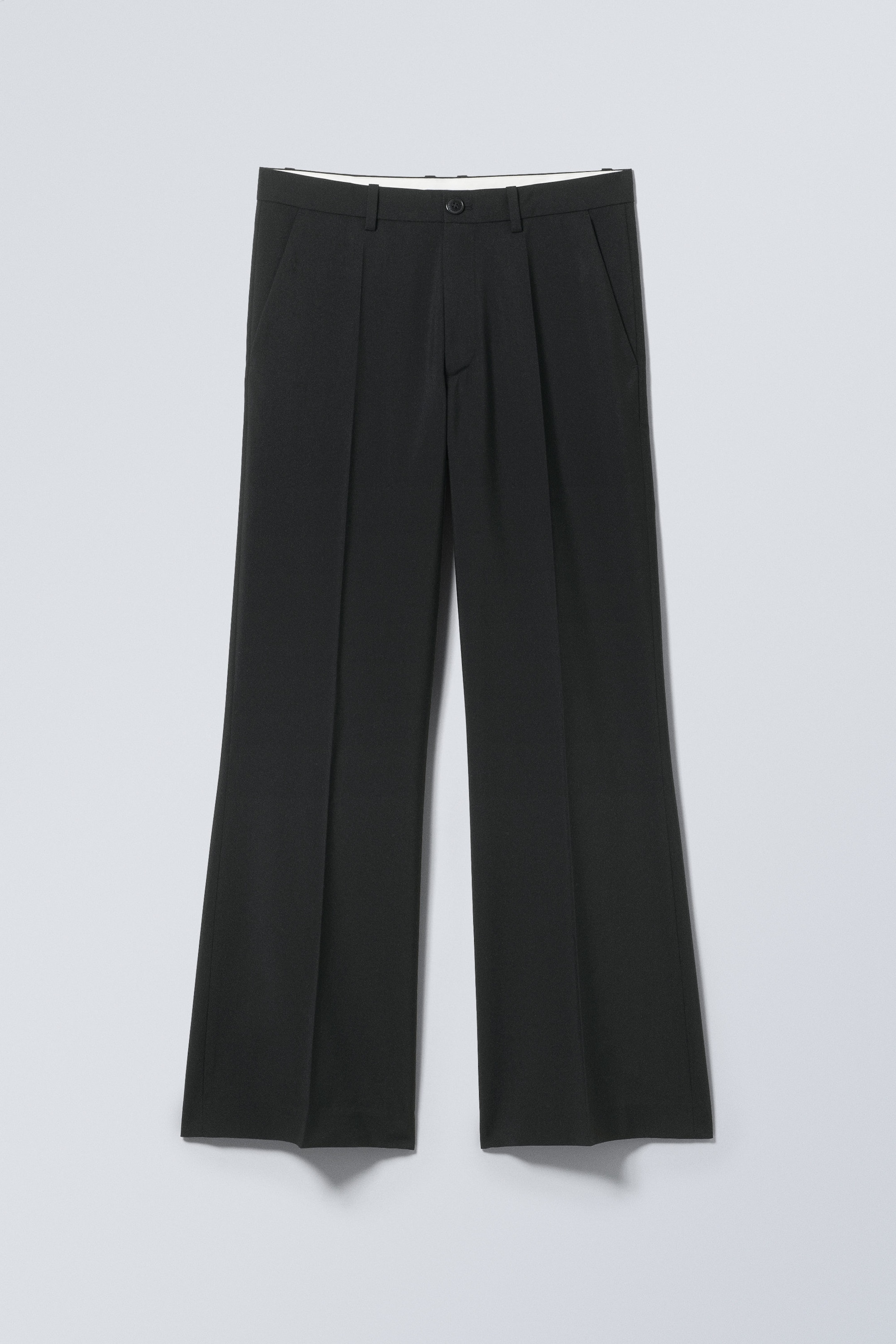 Black - Flared Suit Trousers - 0