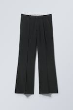 Black - Flared Suit Trousers - 0