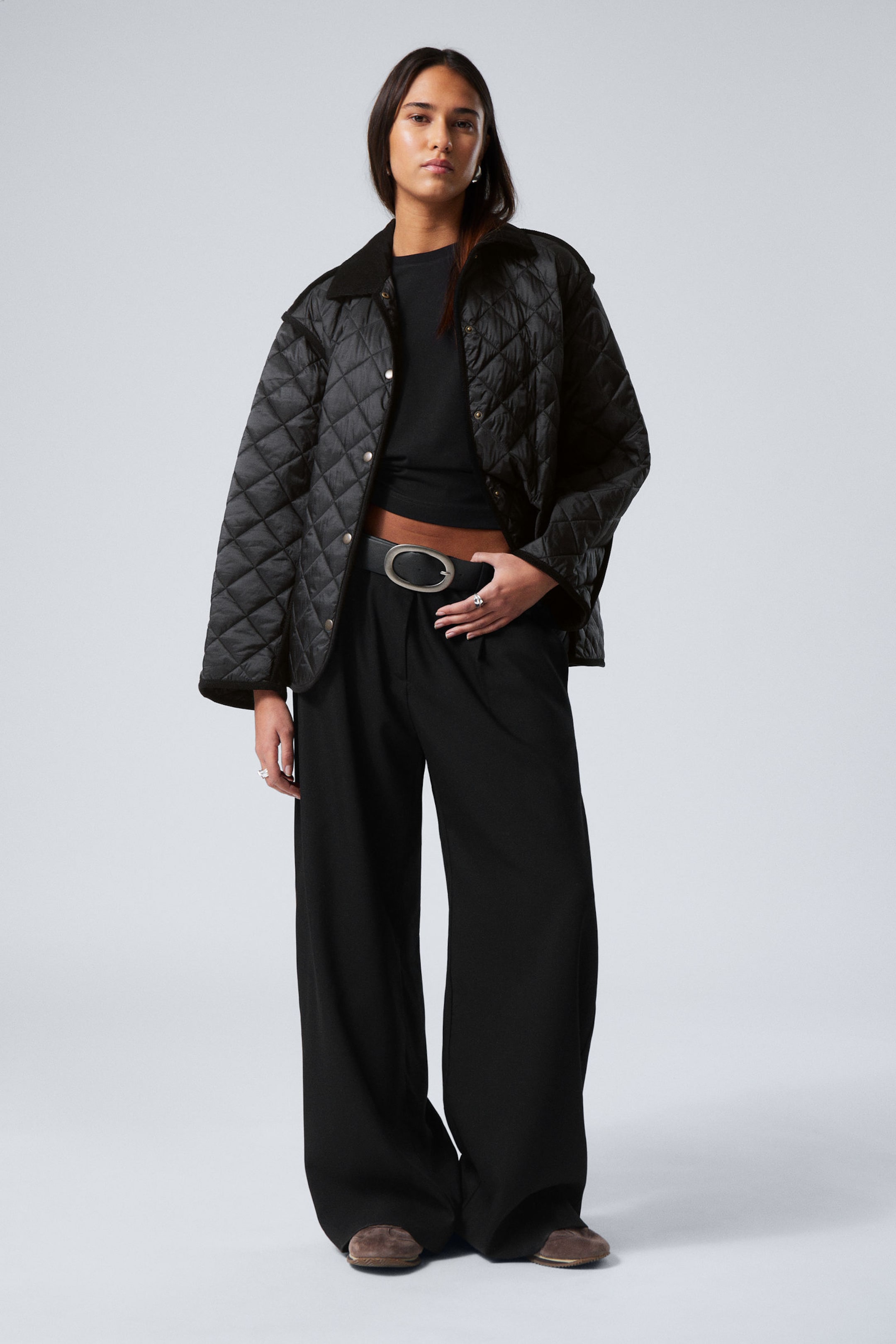 #272628 - Gesteppte Oversize-Innenjacke - 1