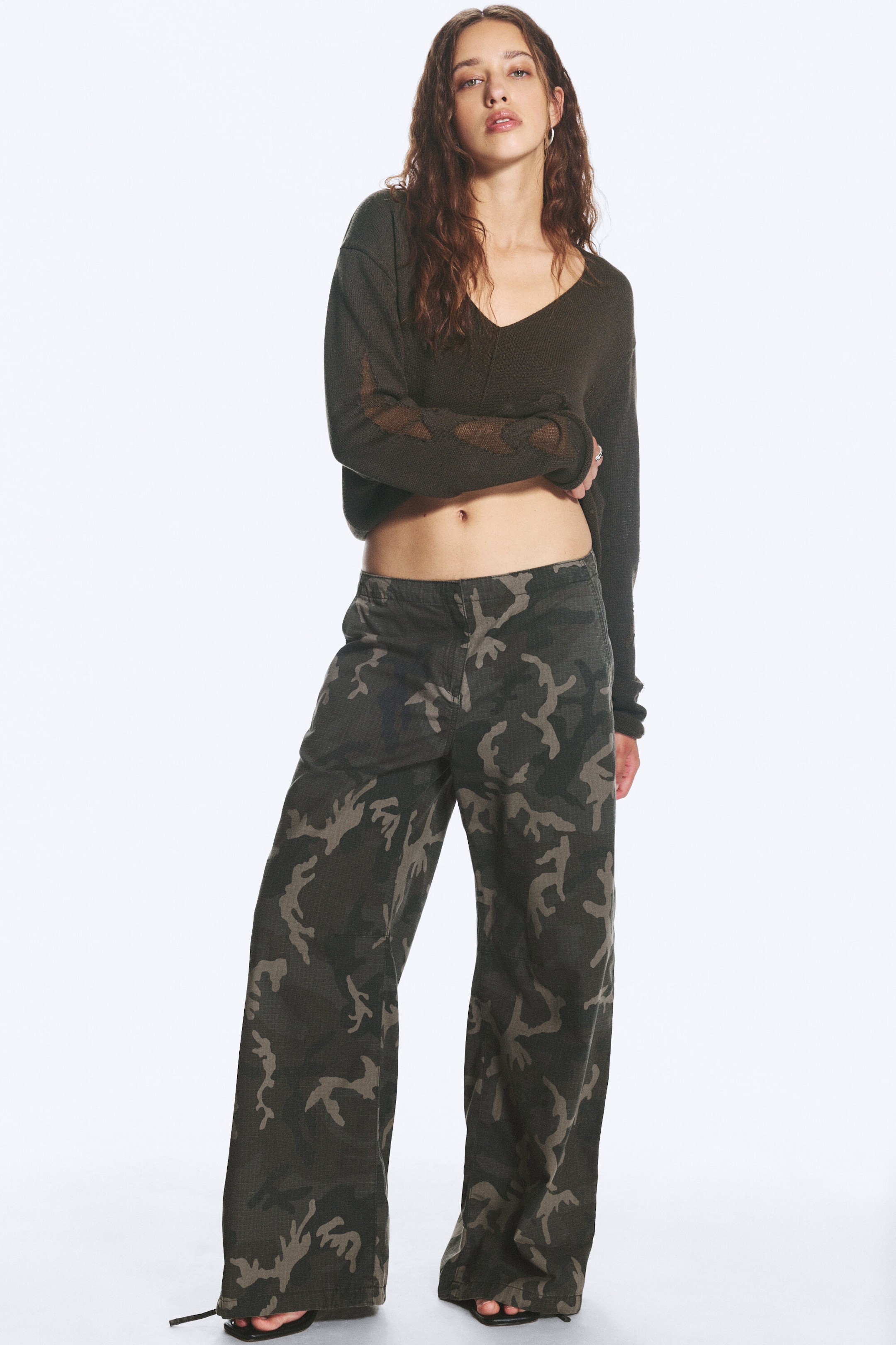 Camo - Baggy-Ripstophose mit niedriger Taille - 2