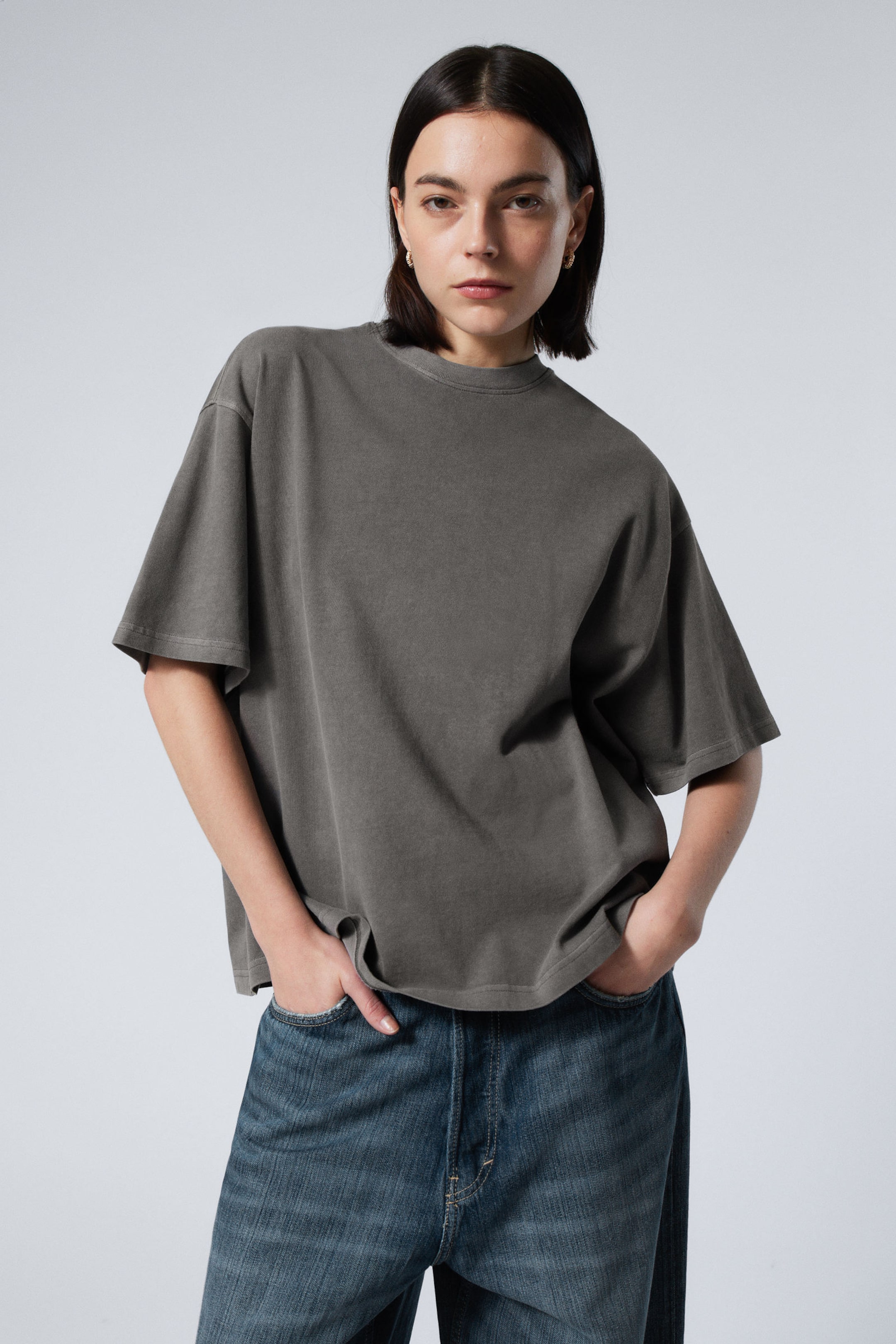 #272628 - Oversized T-Shirt aus schwerem Stoff - 1