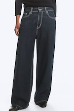 Blue Rinse – Bleu foncé - Jean droit ample taille basse Missy - 1