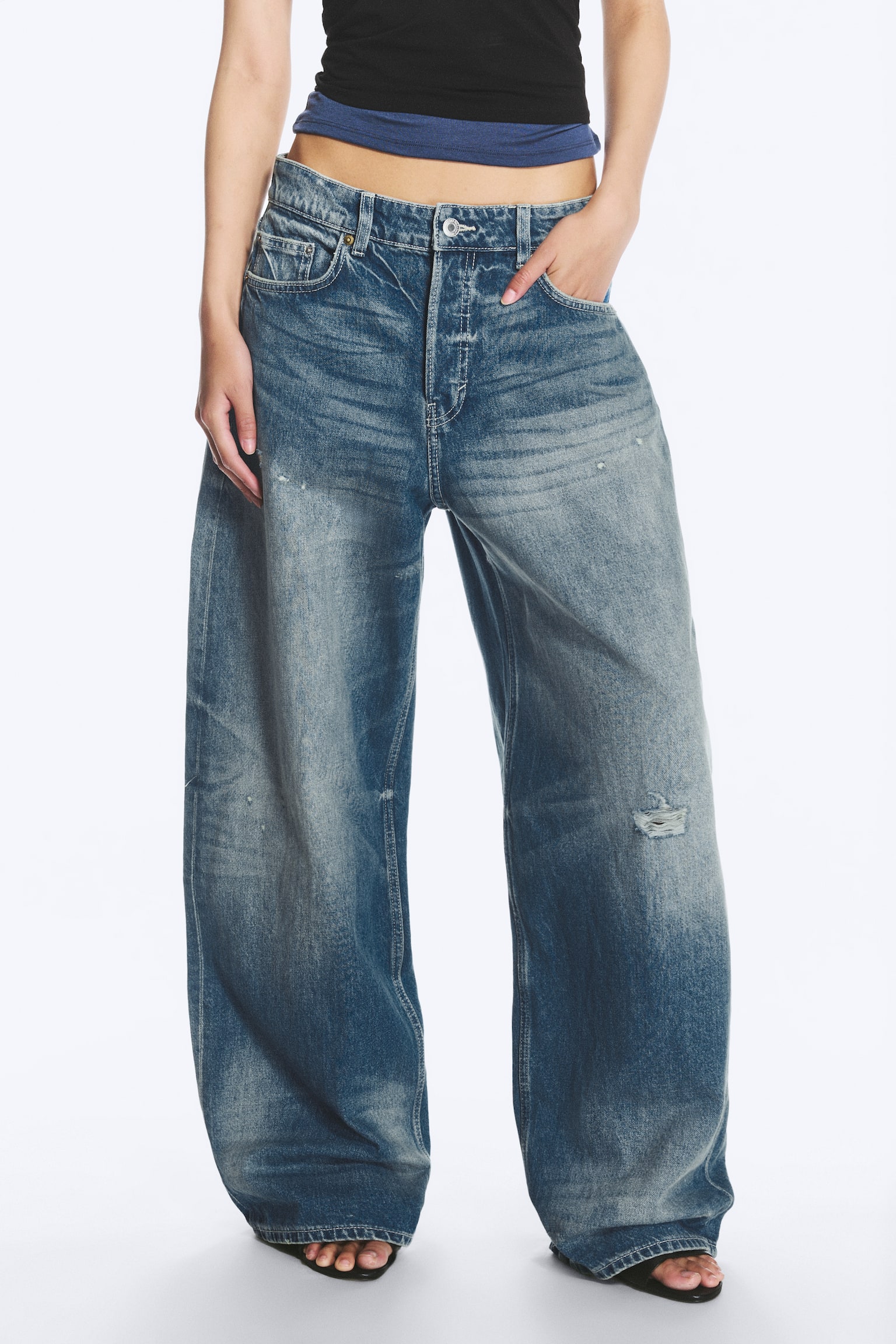 Andromeda jean baggy ample taille basse - Stirrup Blue - Bleu moyen - 1