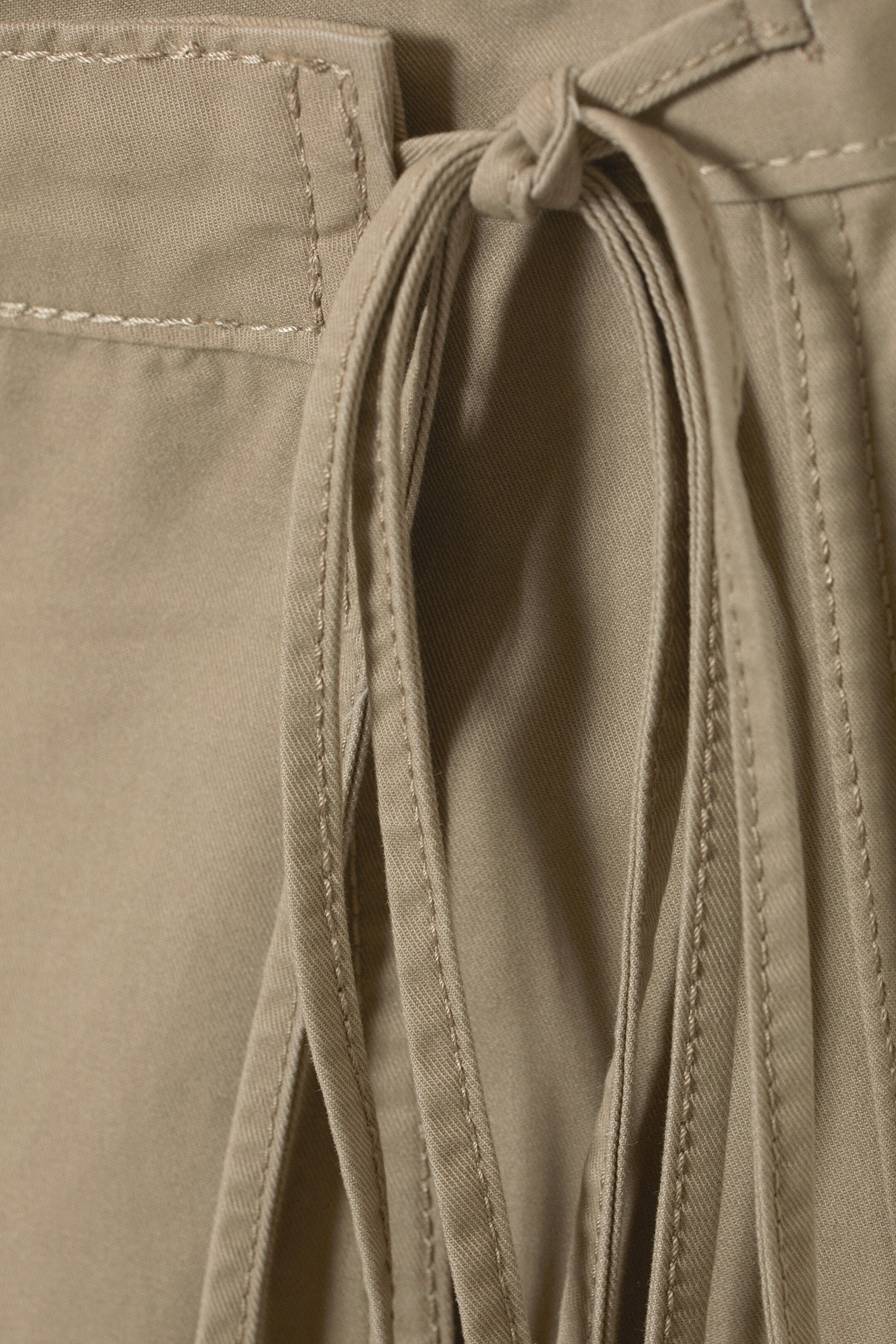 Taupe cendré - Mini-jupe portefeuille - 1