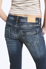 Dusk Blue - Dark Blue - Low Rise Slim Flared Jeans - 3