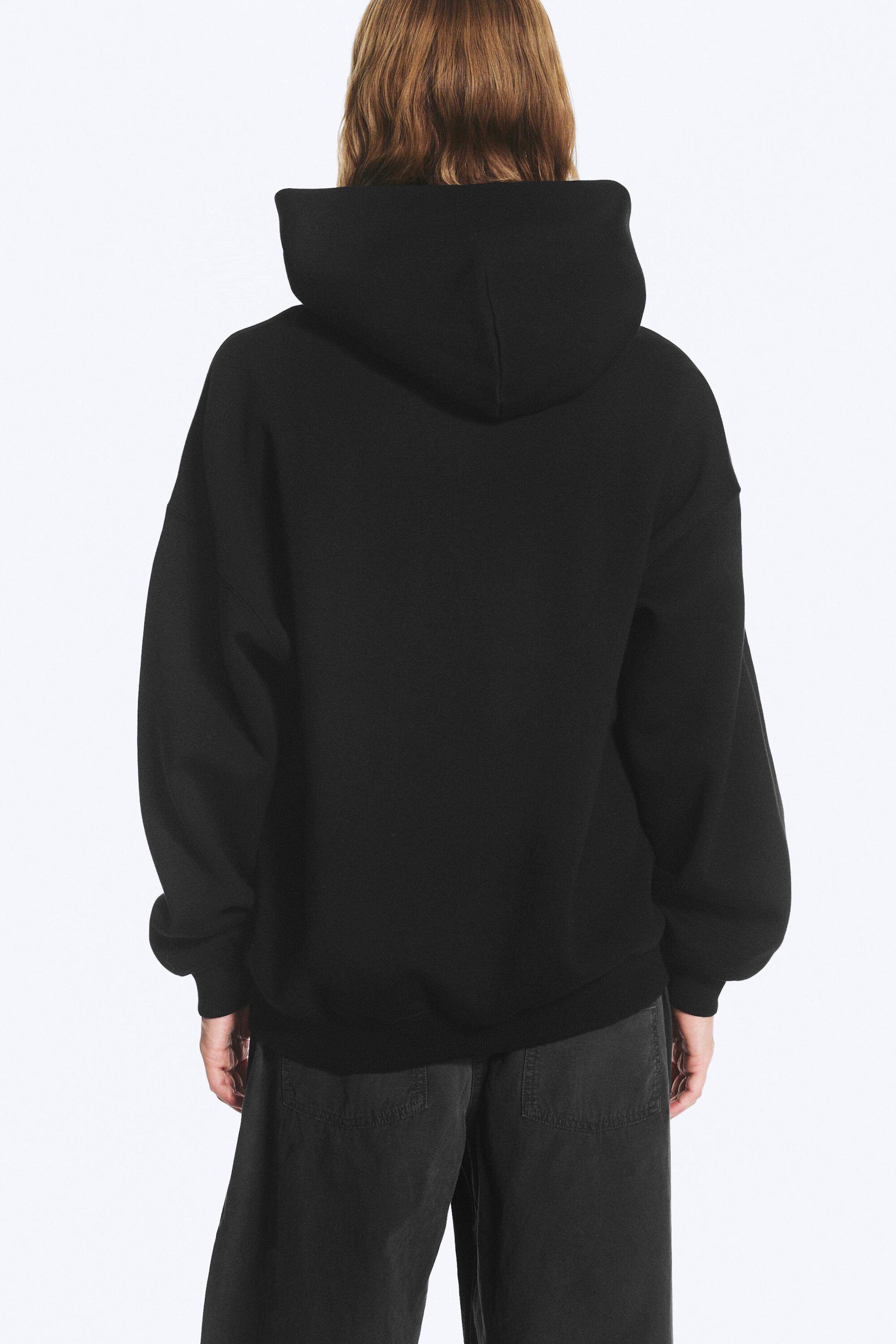 Svart - Tung oversized hoodie - 3