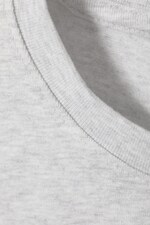 Hellgrau meliert - Mini-Crop-Top - 1