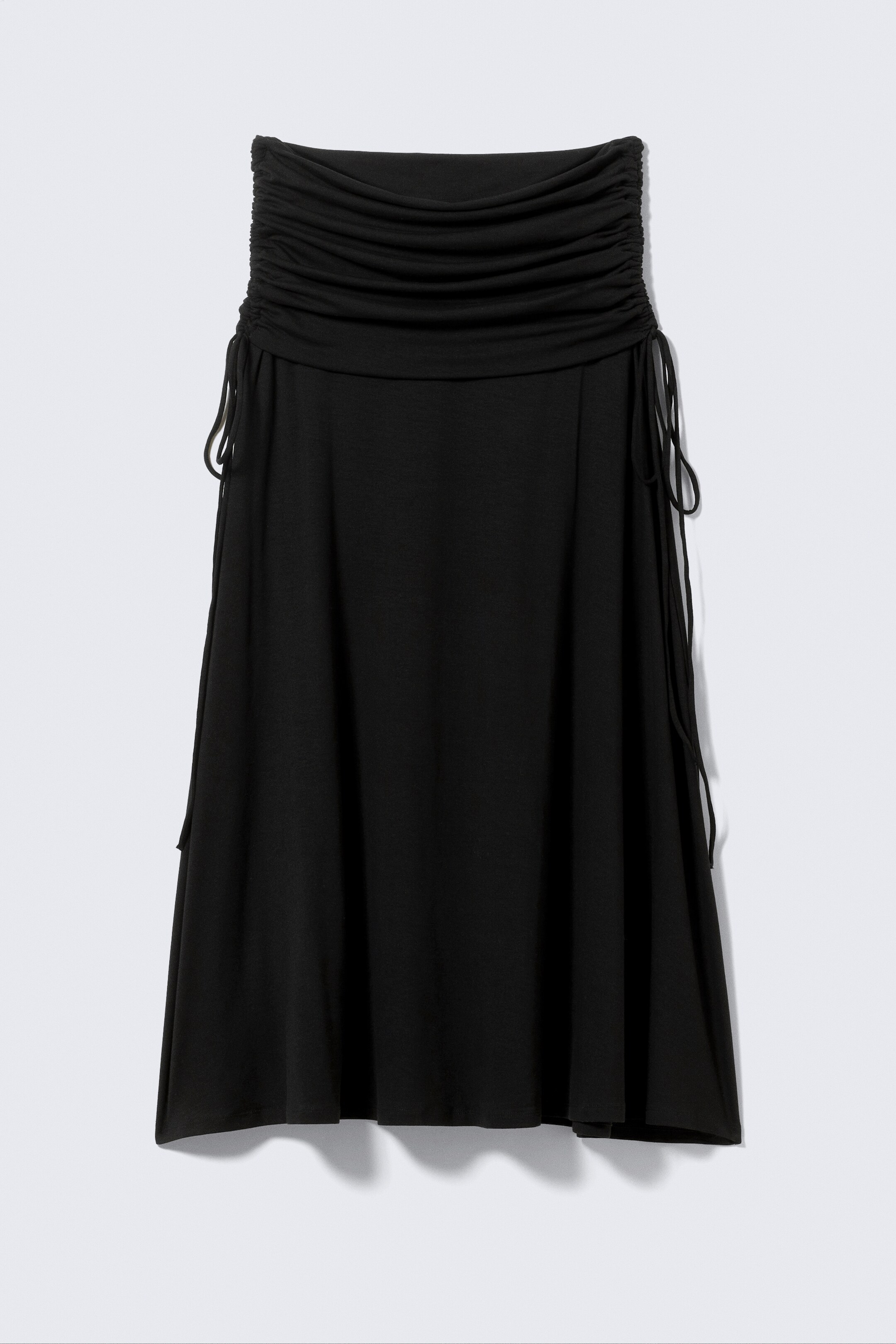 Vezi imaginea mai mare: Draped Drawstring Maxi Skirt - Black - FEMEI | H&M RO 1