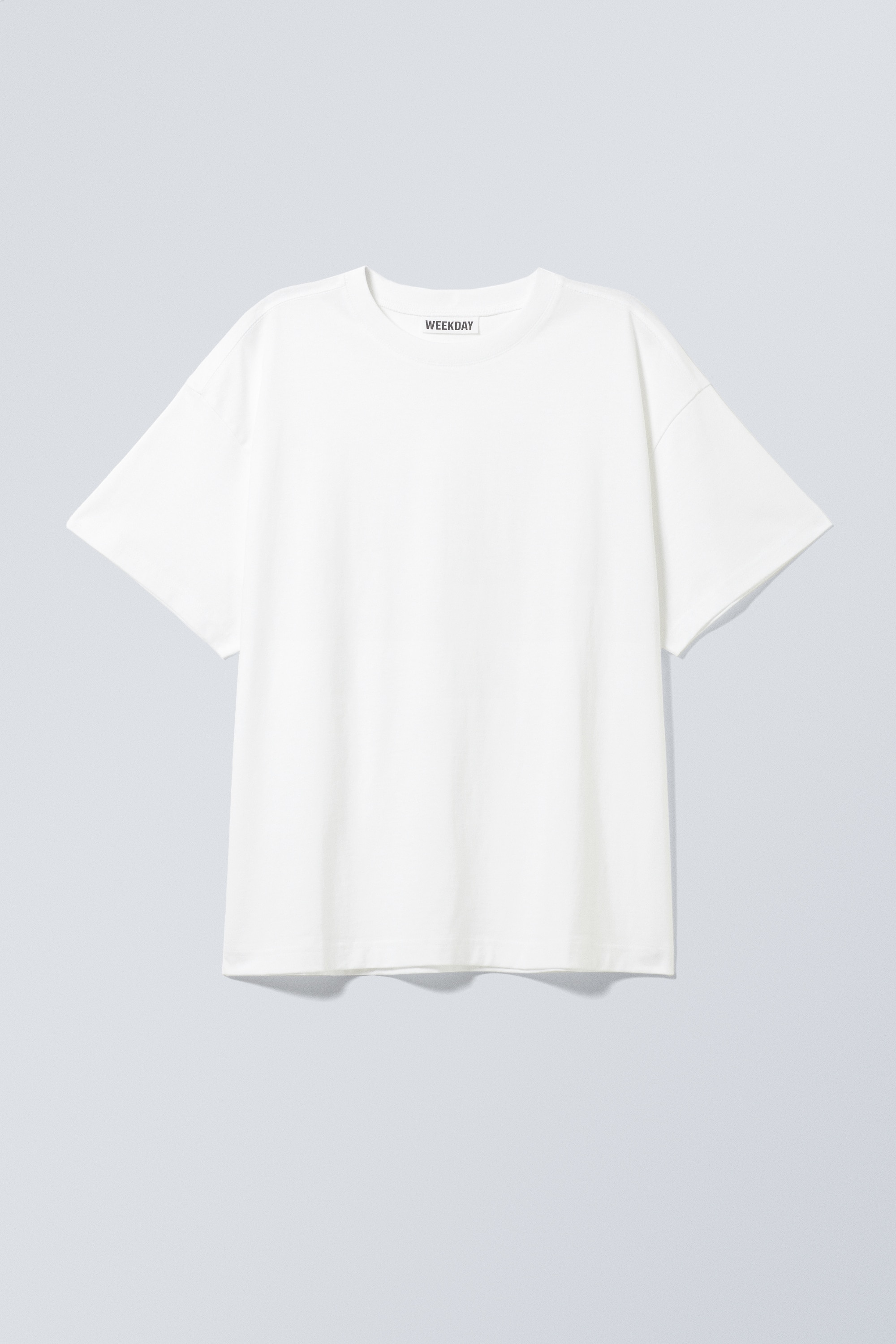 Relaxed Boxy Cotton T-shirt - White/Dark Grey/Pruhovaná biela/Čierna/Pruhovaná sivá