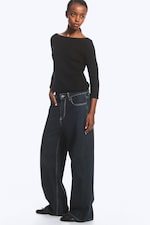 Blue Rinse – Bleu foncé - Jean droit ample taille basse Missy - 2
