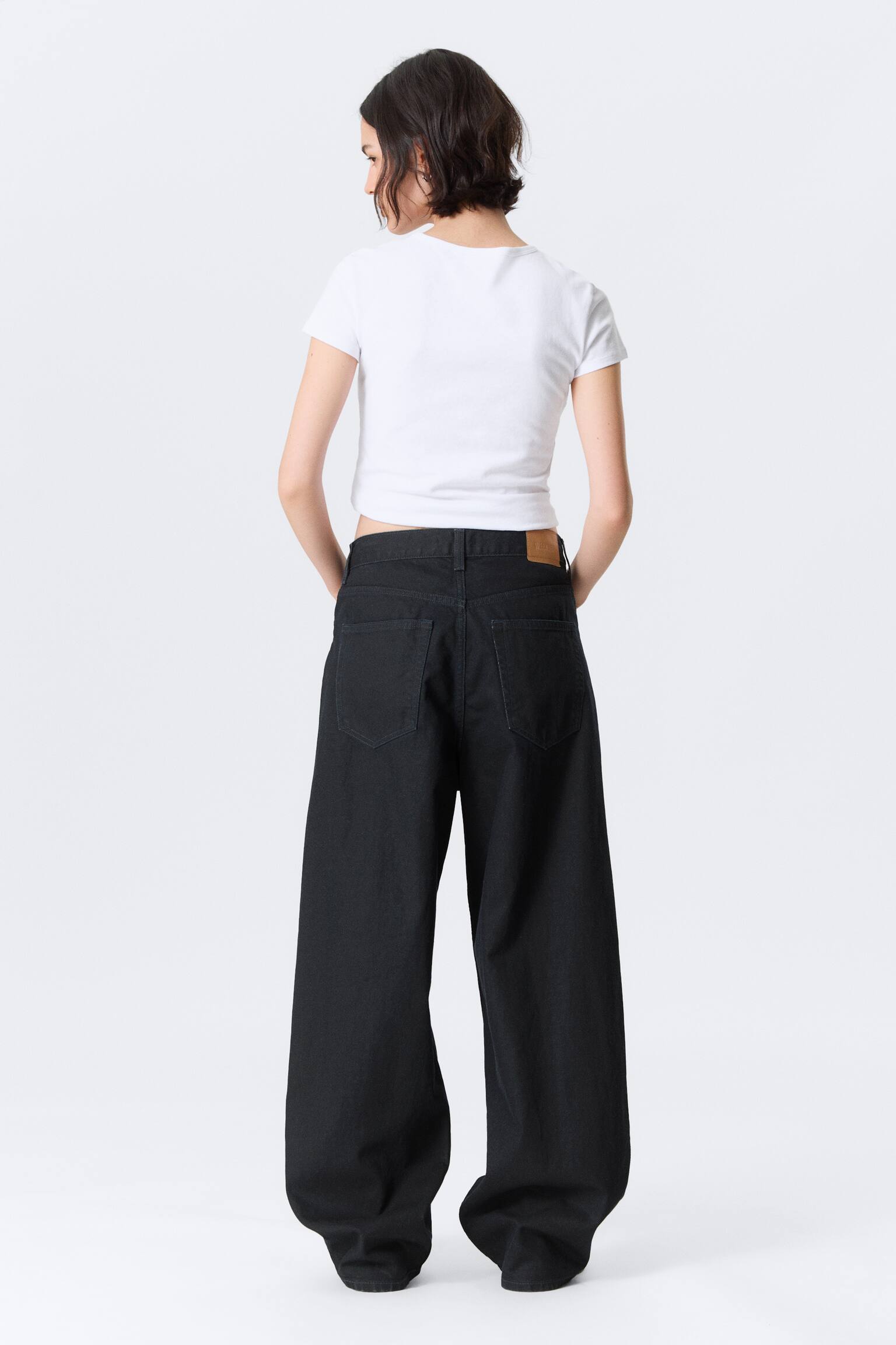 Astro Mid Rise Loose Baggy Leg Coated Jeans - Indigo Coating - 6