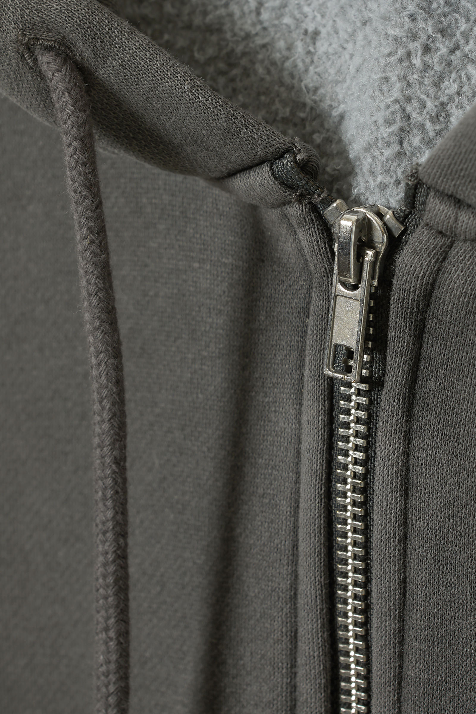 boxy heavyweight zip hoodie - Dark Grey | Weekday WW