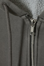 Dark Grey - Boxy Heavyweight Zip Hoodie - 1