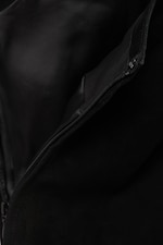 Black - Scooped Leather Tank Top - 5