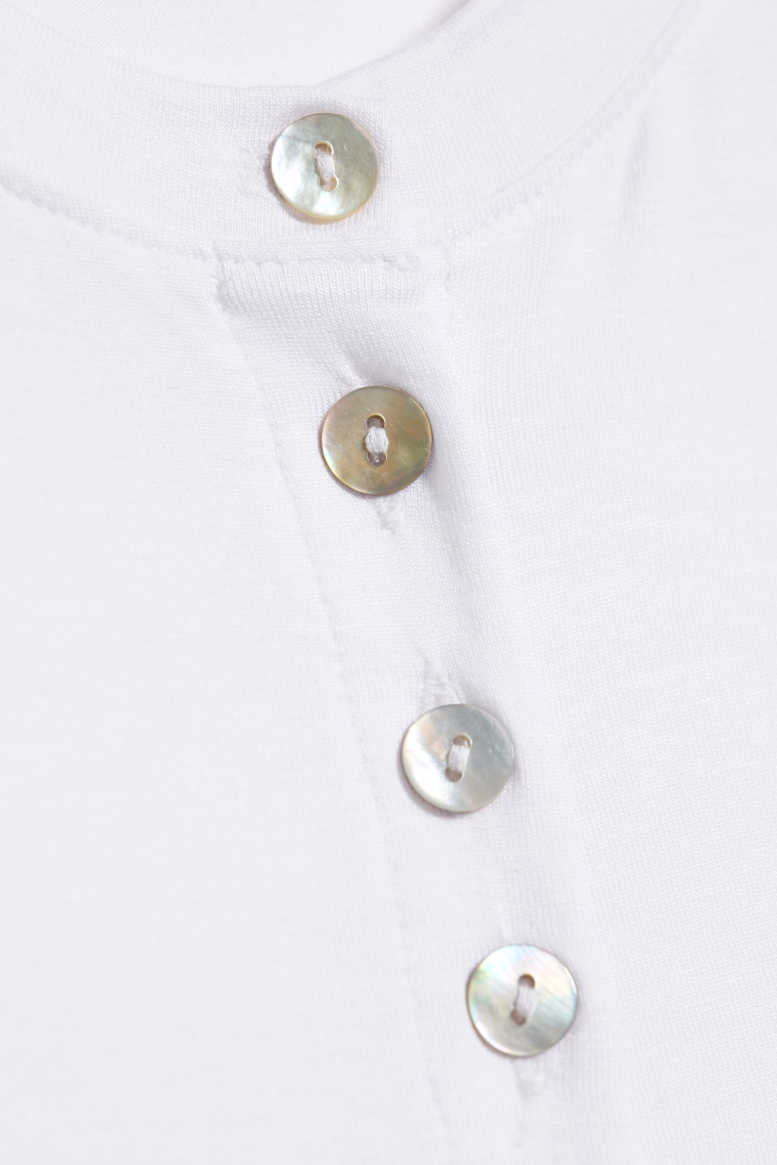 Τοπ Με Μαργαριταρένια Κουμπιά - Λευκό - Κουμπιά-Πέρλες/Μαύρο - Κουμπιά Μαργαριταριού - 2