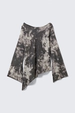 Noir - Obsidian Mist - Blouse asymétrique à manches longues - 0