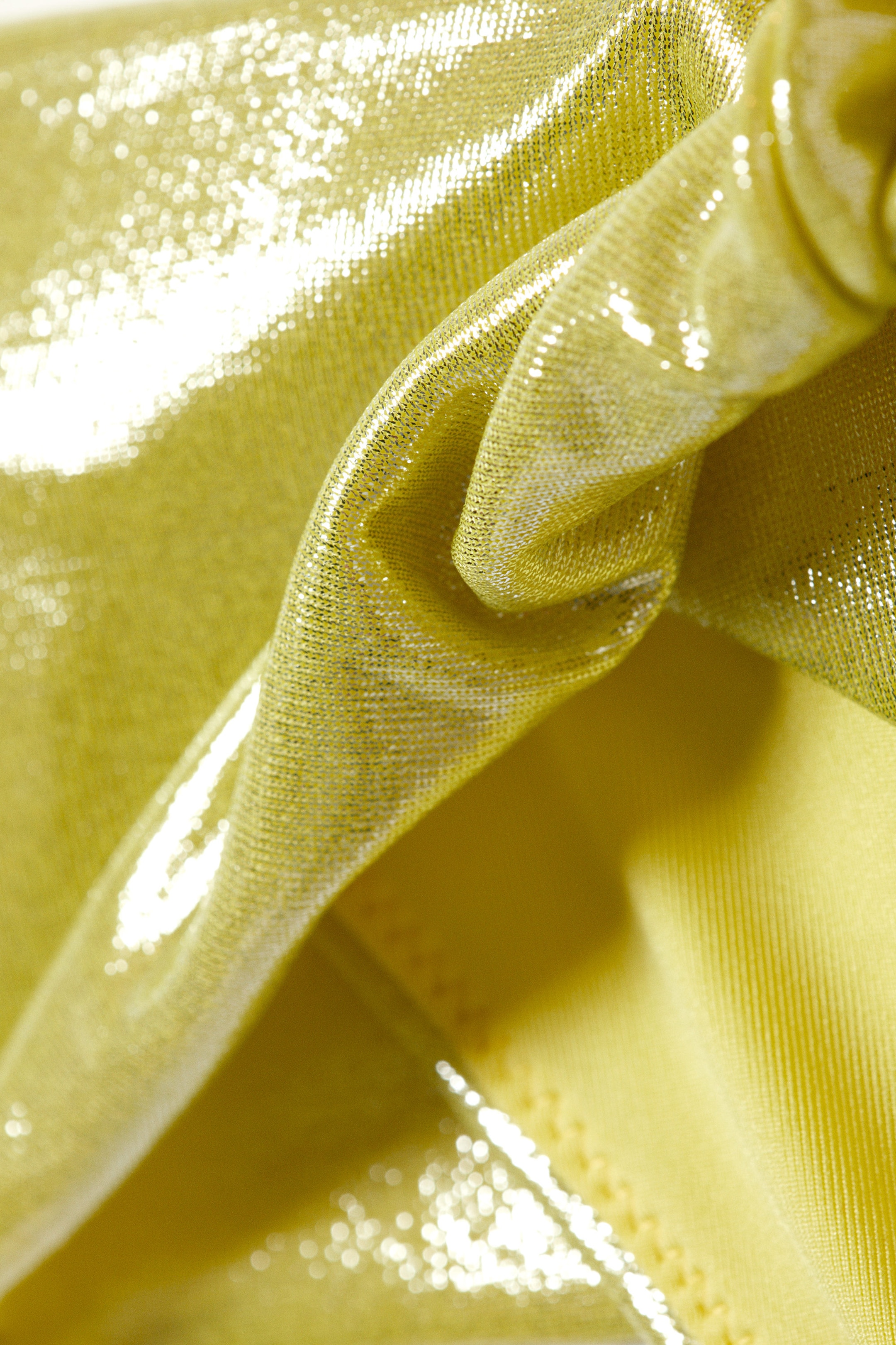 Glänzendes Gelb - Drapiertes Bikinihöschen - 2