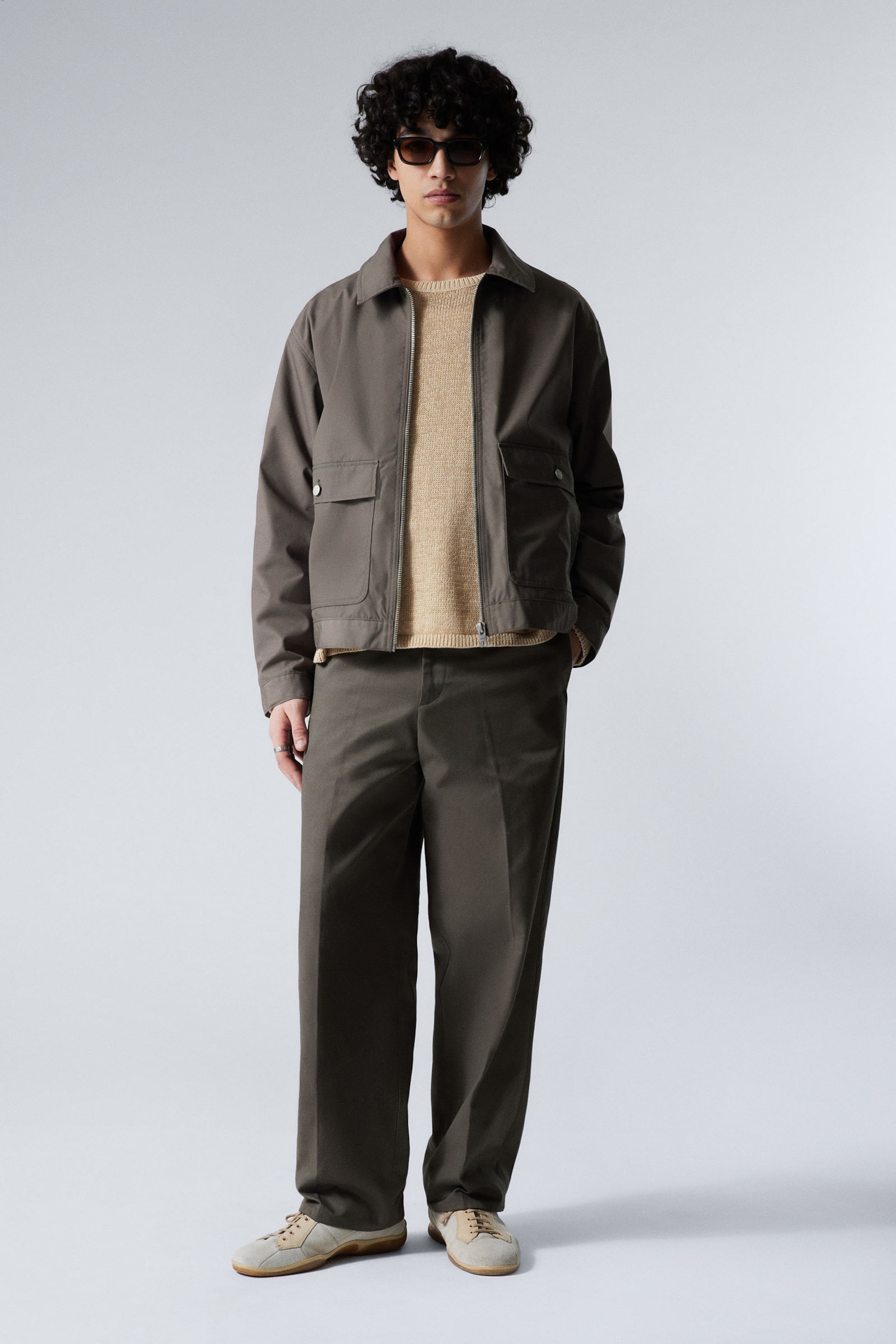 #58534F - Minimal Zip-up Jacket - 1
