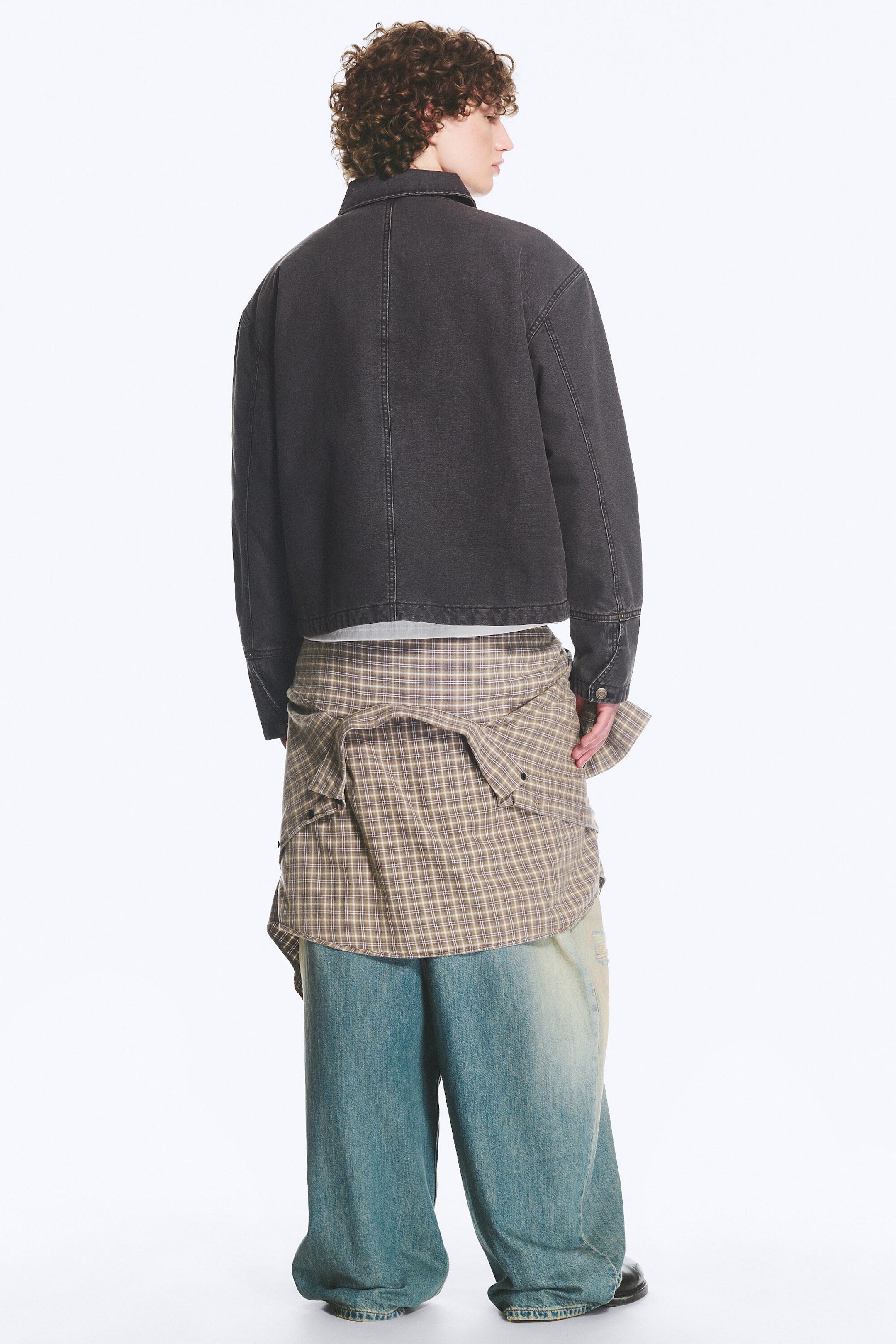 Noir délavé - Relaxed Washed Utility Jacket - 4