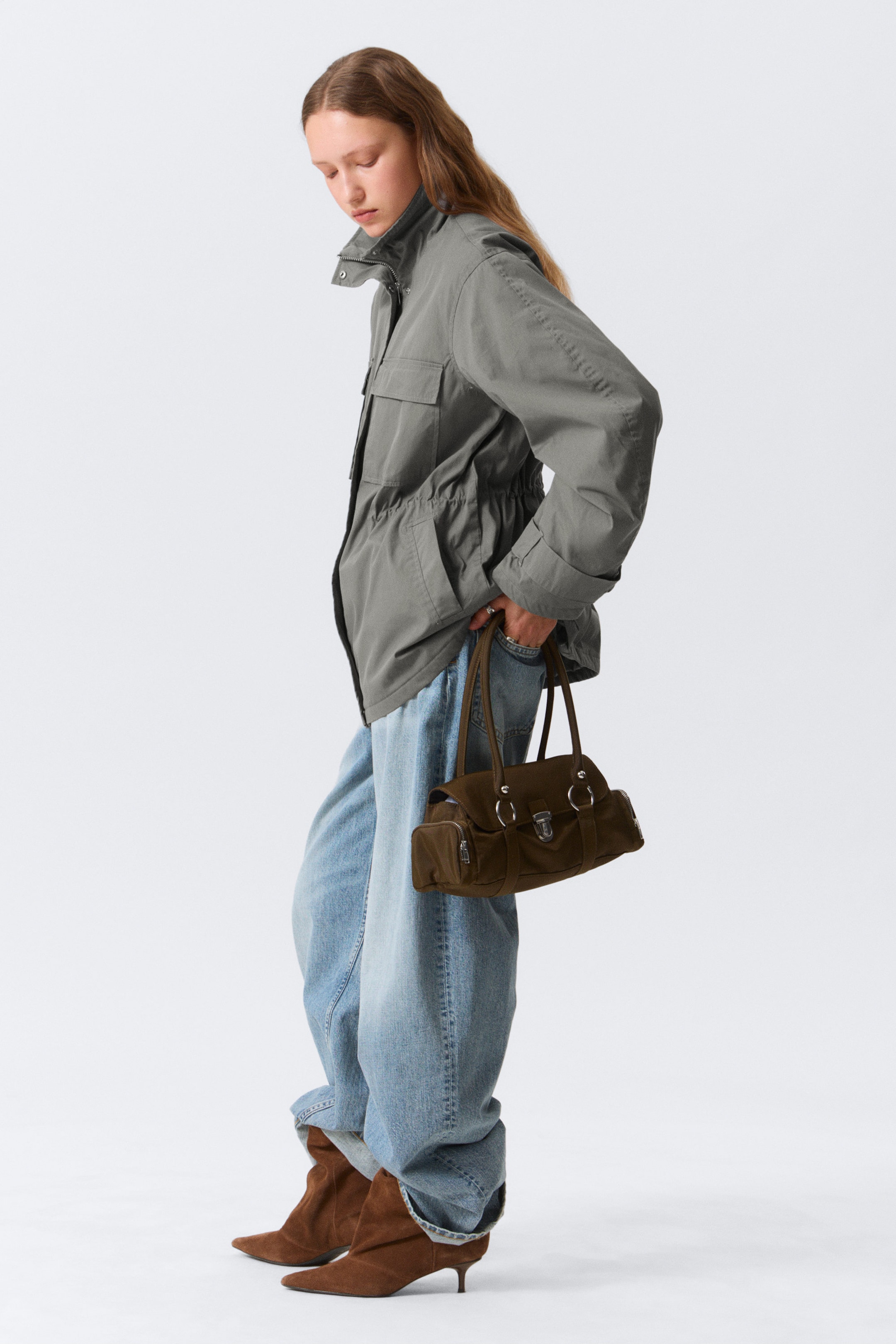 Grey - Relaxed Utility Jacket - 2