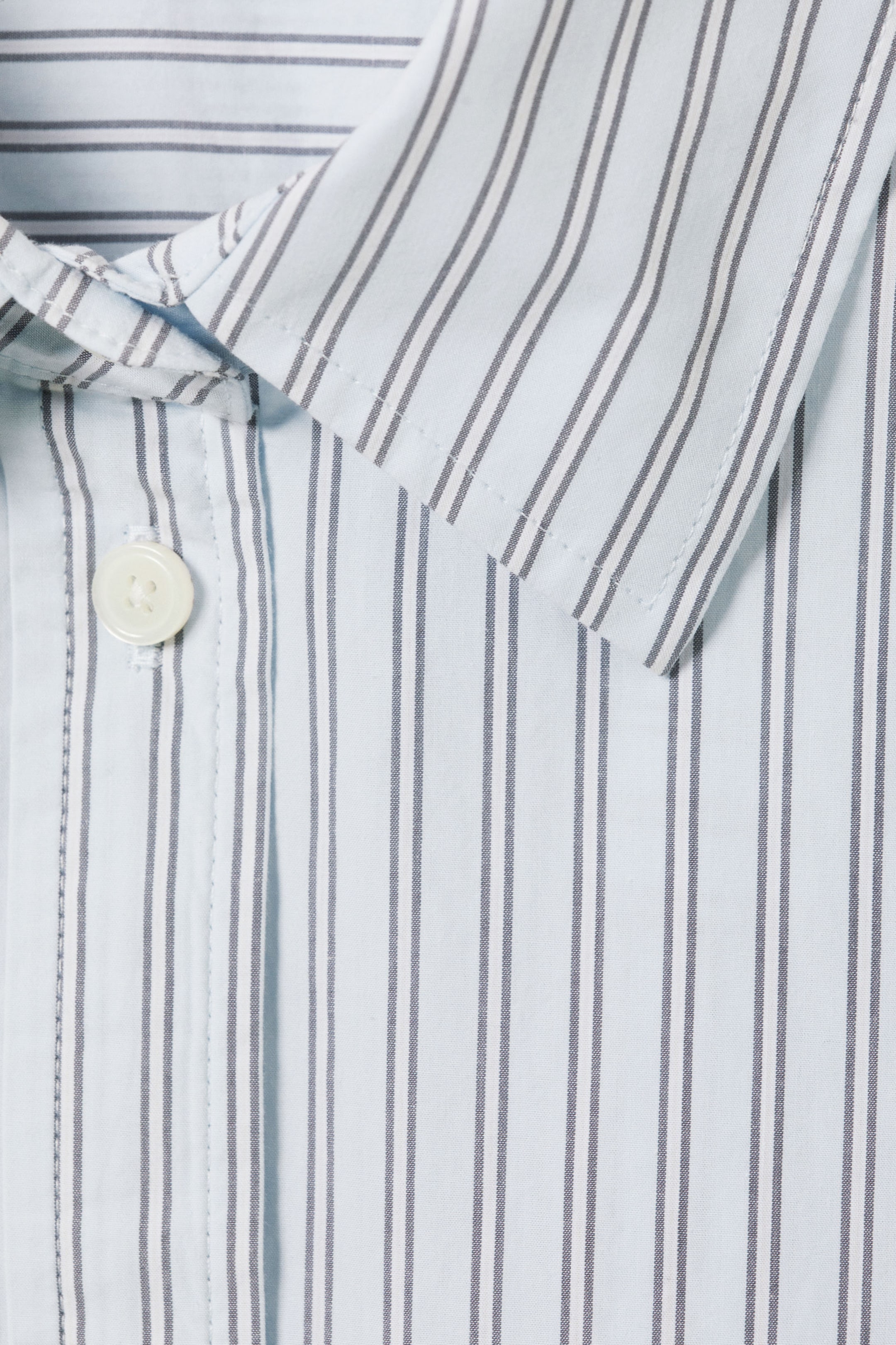 Lichtblauwe streep - Regular fit blouse van poplin - 1