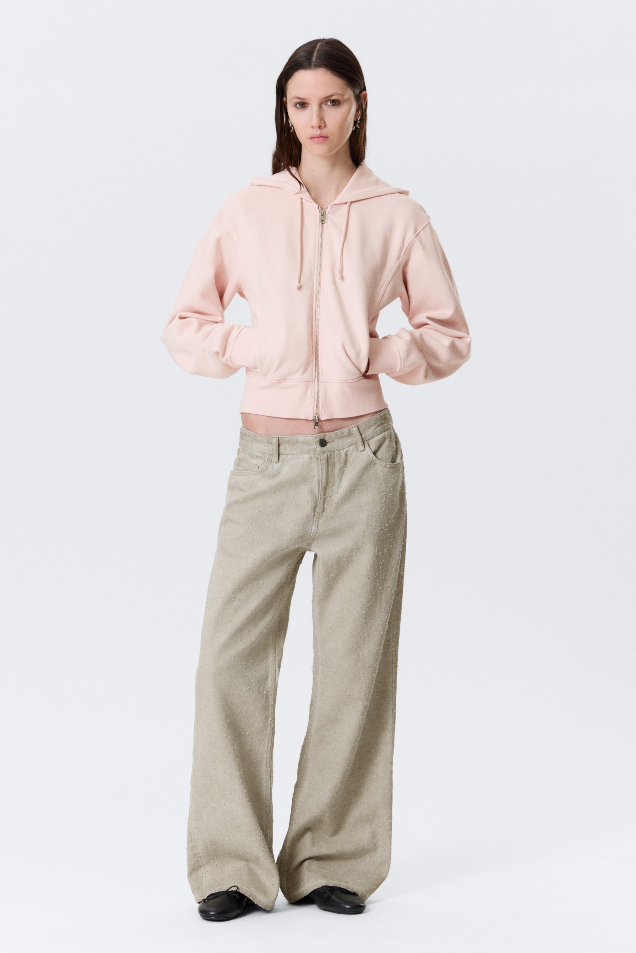 Light Mole - Low Rise Loose Bootcut Trousers - 1