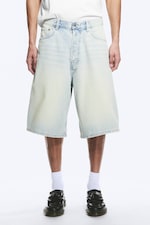 Citizen Blue - Light Blue - Astro Mid Rise Loose Baggy Denim Shorts - 1