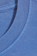 Tvättad blå - Långärmad boxig t-shirt i bomull - 4