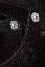 Black - Sunday Cord Trousers - 1