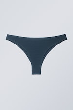 Marineblauw - Braziliaans bikinibroekje met textuur - 0