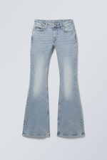 Stone Blue - Light Blue - Flame Low Rise Slim Flared Jeans - 0