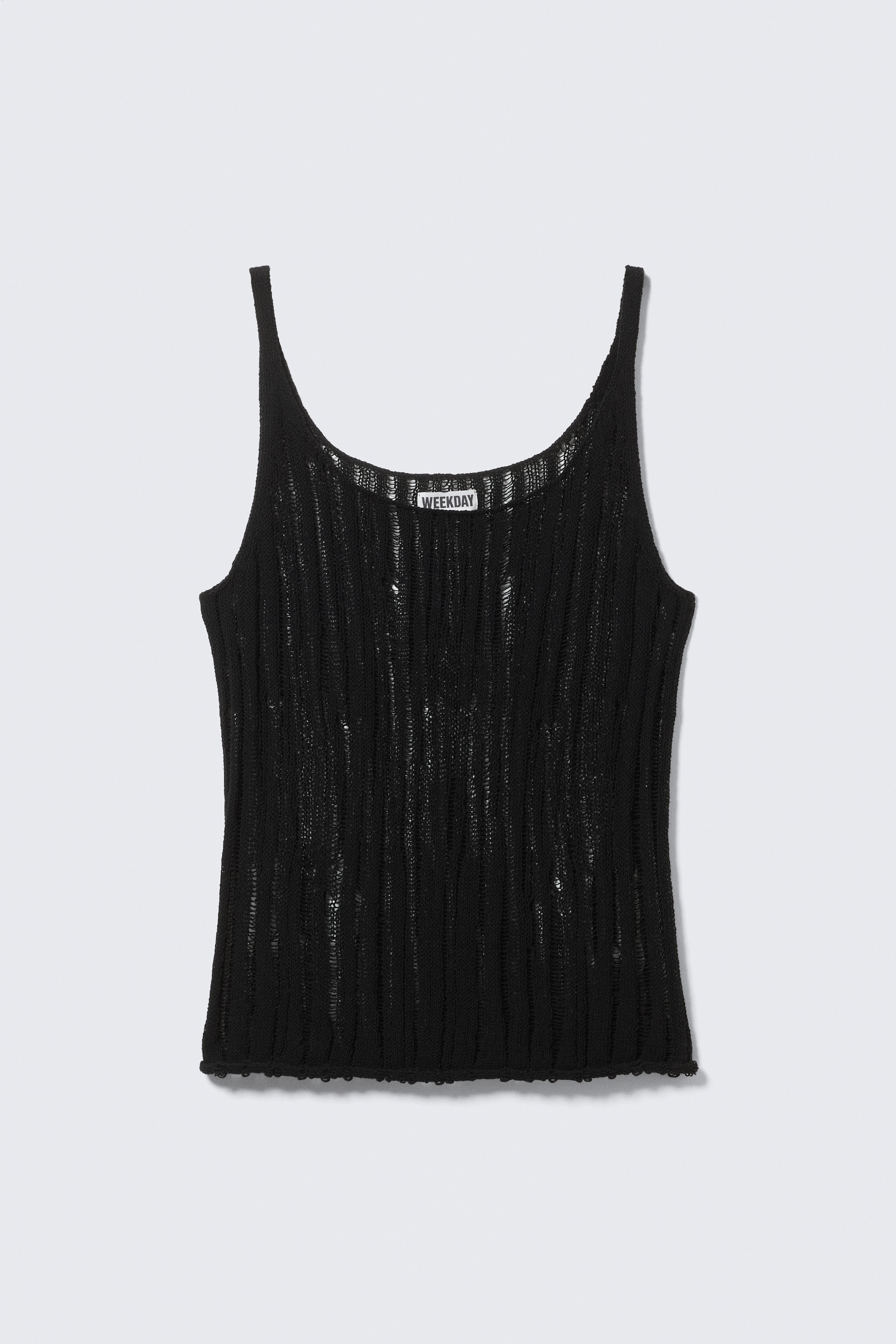 Top de Malha Texturizada - Preto/Rosa claro