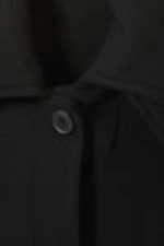 Black - Long Oversized Wool-Blend Coat - 1