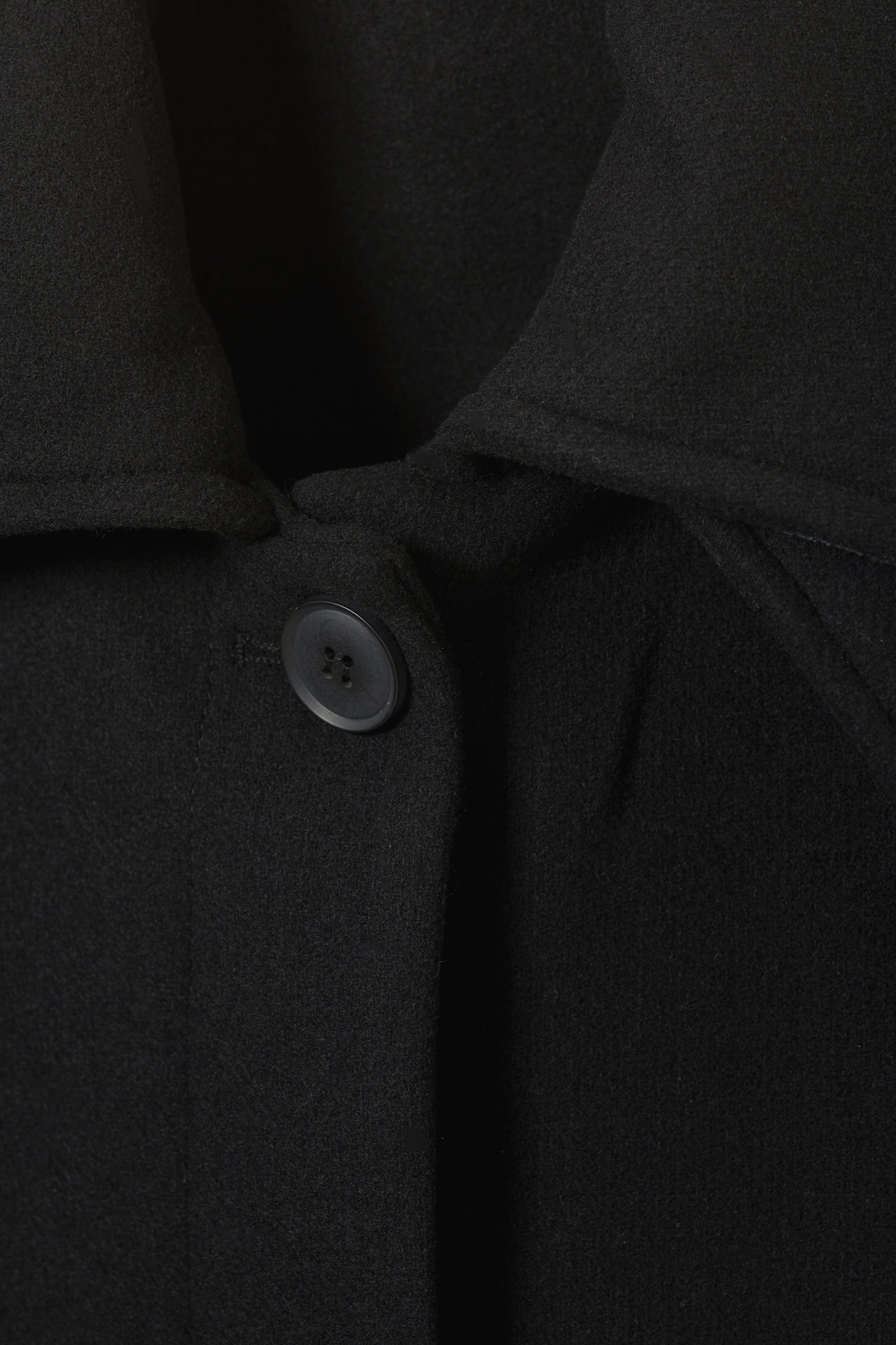 Black - Long Oversized Wool-Blend Coat - 8