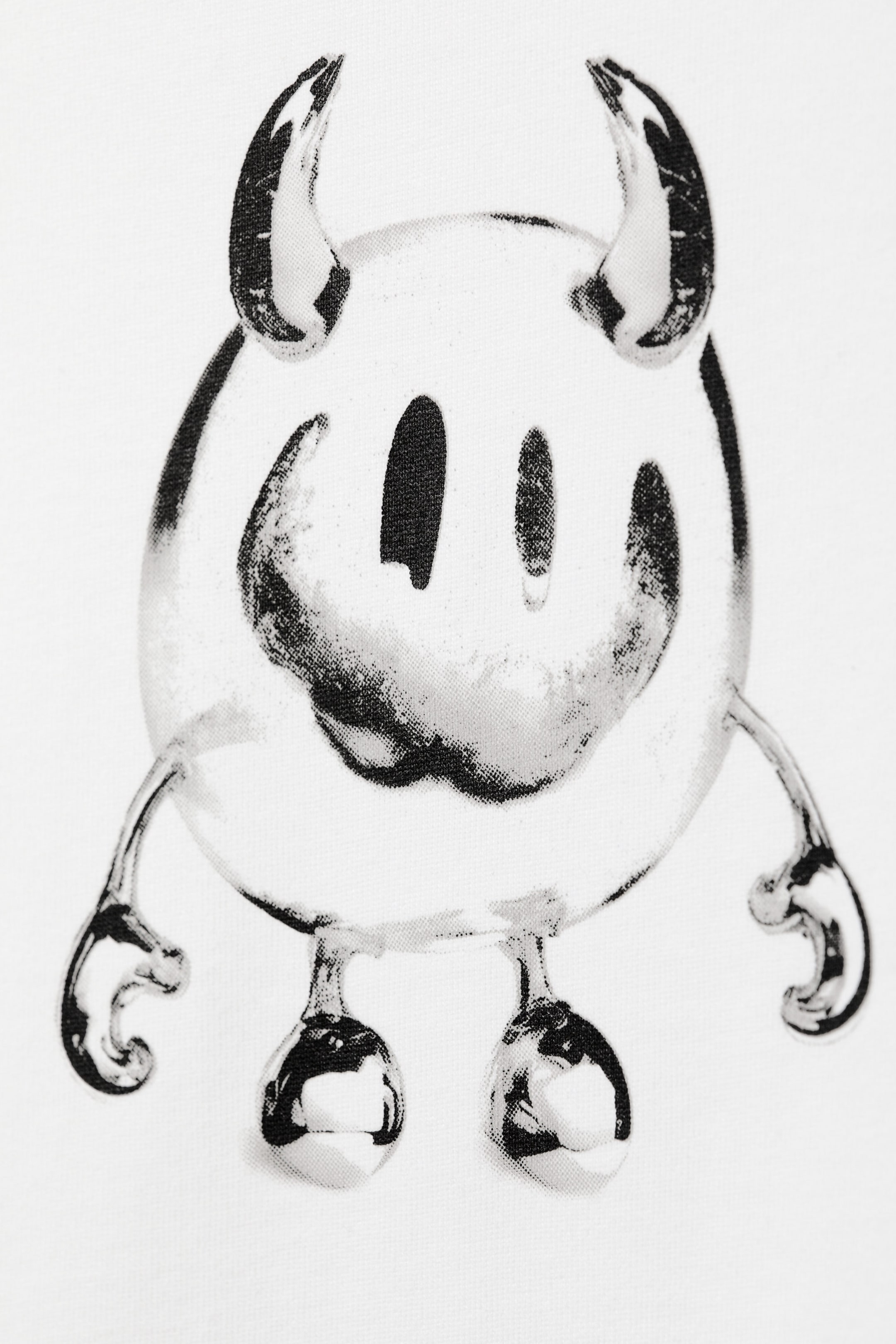 White - Smilish - Great Boxy Printed Graphic Tee - 2