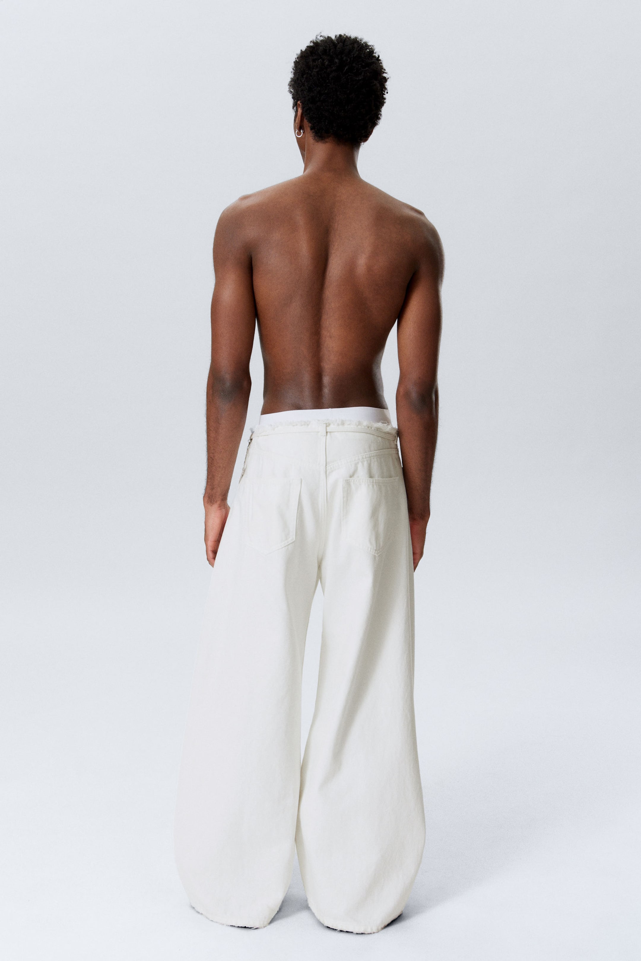 Weiß - Denim-Hose "Motion" mit niedrigem Bund - 8