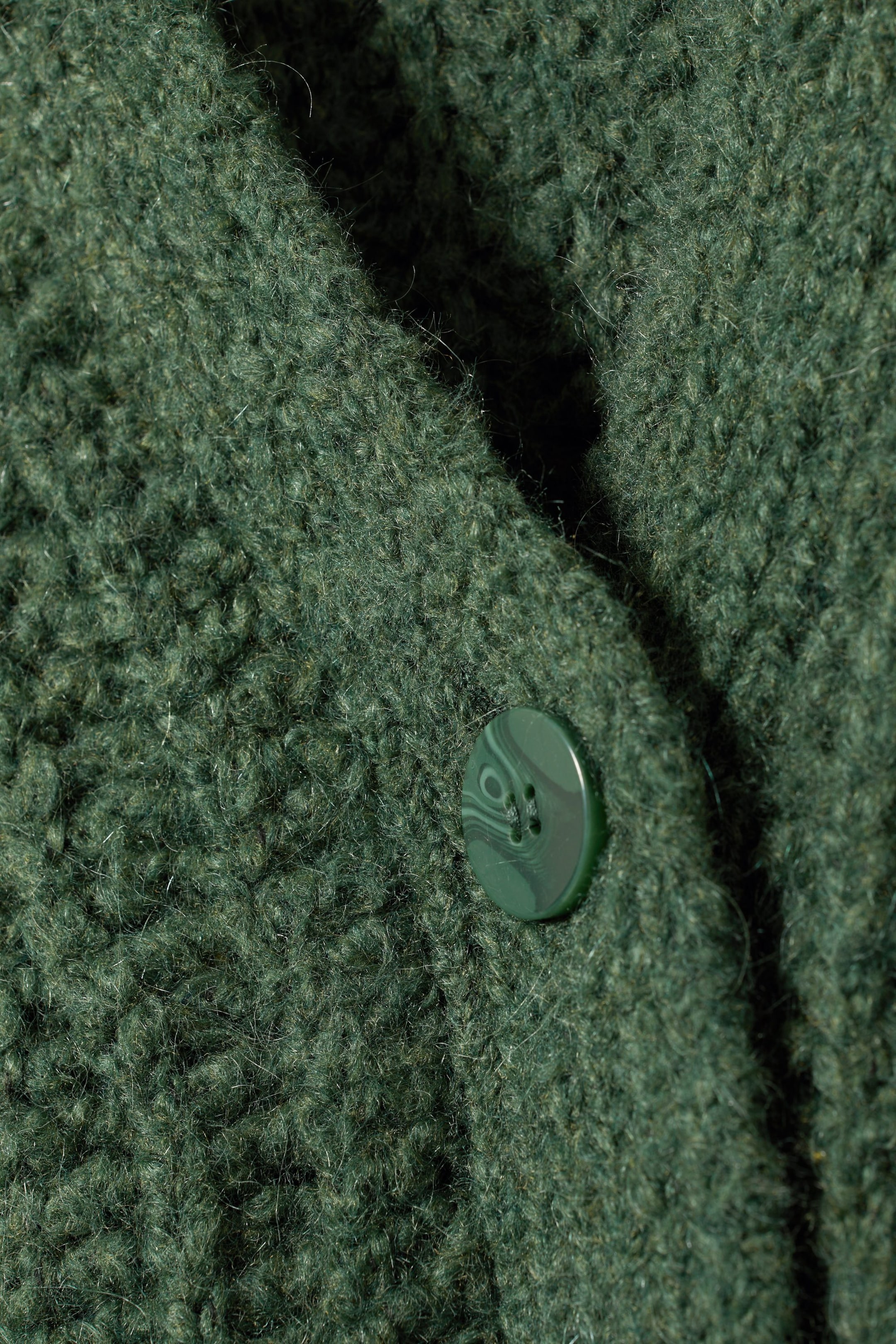 Dark Green - Leyla Oversized Cardigan - 1