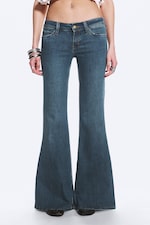 Blue Tide - Dark Blue - FLARE LOW RISE FLARED SKINNY JEANS - 2