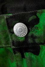 Coated Green - Galaxy Loose Green Coated Jeans - 1