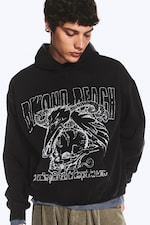 Black - Beyond Reach - Loose Fit Graphic Hoodie - 3