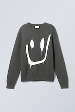 Drippy Smiling Face - Fabian Graphic Sweater - 0