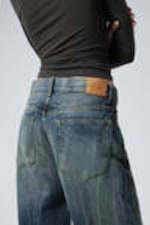 Gasoline Blue - Medium Blue - Galaxy Loose Straight Leg Jeans - 9