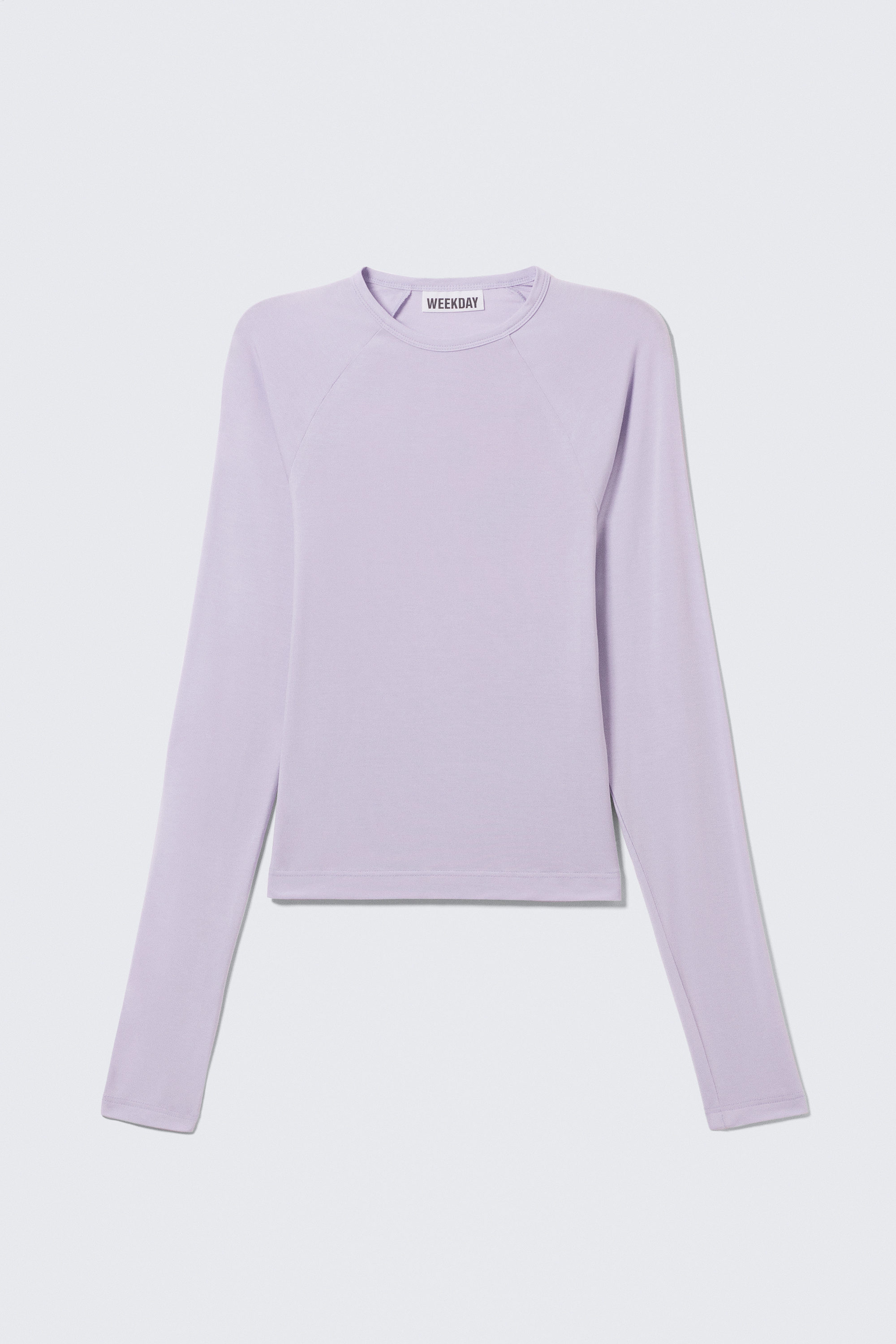 Light Purple - Fitted Raglan-Sleeved Top - 1