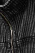 Washed Black - Washed Cotton Zip Top - 1