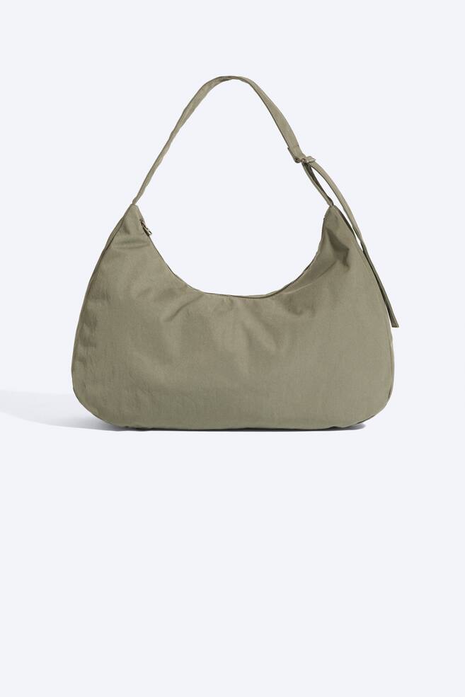 Bolso bandolera semicircular - Verde caqui/Negro - 1